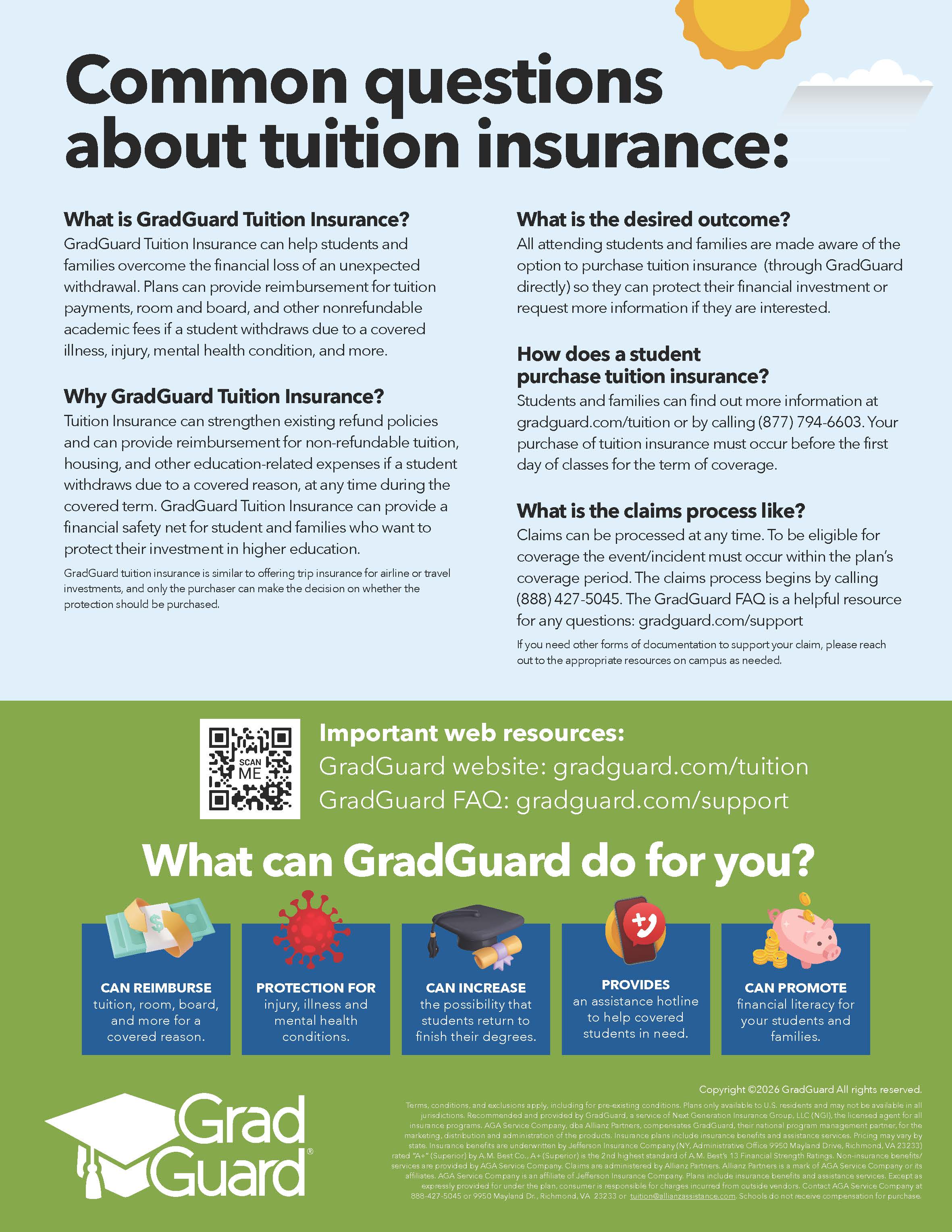 GradGuard Tuition Flyer FAQ